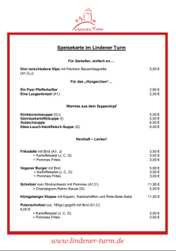 LT Speisekarte